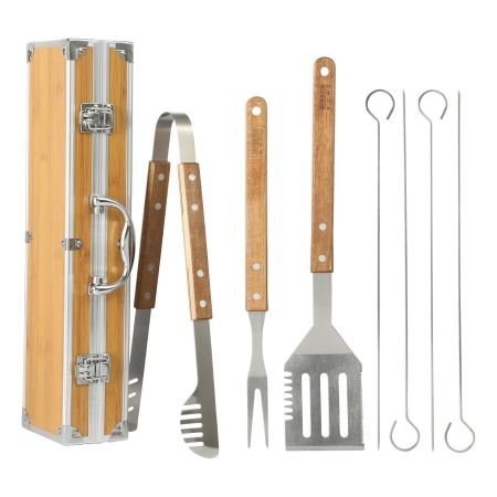 Gibson Home Barbecue Pro 8 Piece Stainless Steel Barbecue Tool Set with Carry Box